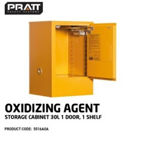 Pratt Oxidizing Agent Storage Cabinets 30L 1 Door, 1 Shelf 