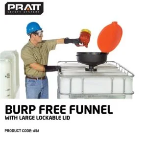 Pratt Burp Free Funnel With Large Lockable Lid 