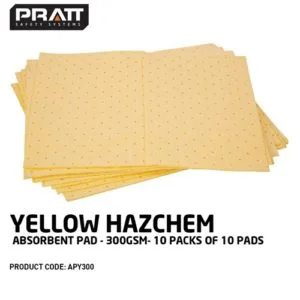Hazchem Absorbent Pad - 300gsm - 10 Packs Of 10 Pads