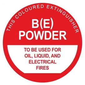 PVC Extinguisher type sign - BE
