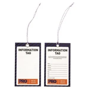 Safety Tag - Information (blank) 125mm x 75mm