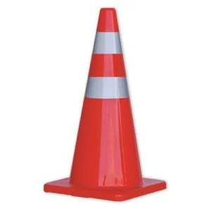Orange Hi-vis Traffic Cones With Reflective Band 900mm