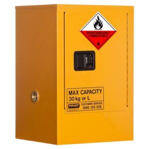 Class 4 Dangerous Goods Storage Cabinet: 30l - 1 Door - 1 Shelf
