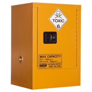 Toxic Substance Storage Cabinet: 30l - 1 Door - 1 Shelf