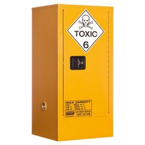 Toxic Substance Storage Cabinet: 60l - 1 Door - 2 Shelves