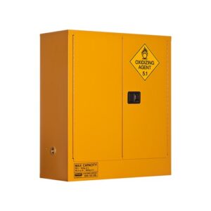 Organic Peroxide Storage Cabinet: 100l - 2 Doors - 2 Shelves