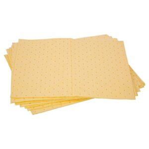 Yellow Hazchem Absorbent Pad - 300gsm Carton Of 100