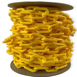Plastic Chain, Yellow, 8mm x 25m