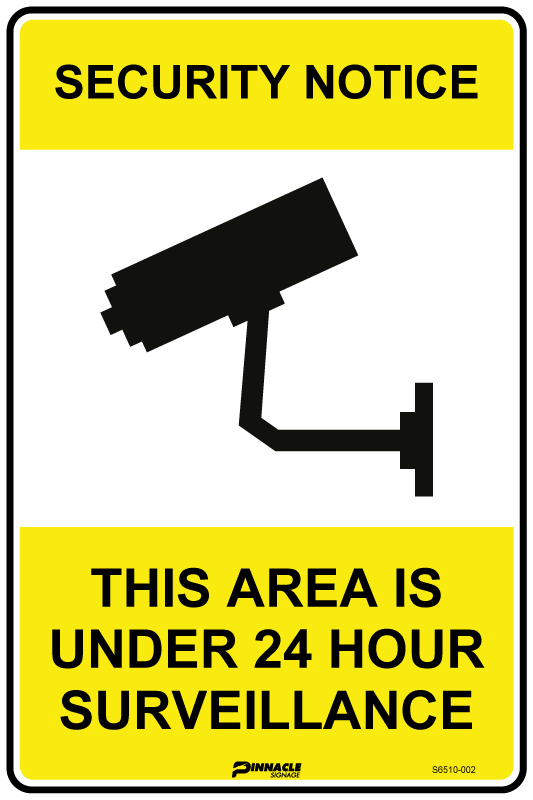 Security Warning This Area Is Under 24 Hour Surveillance