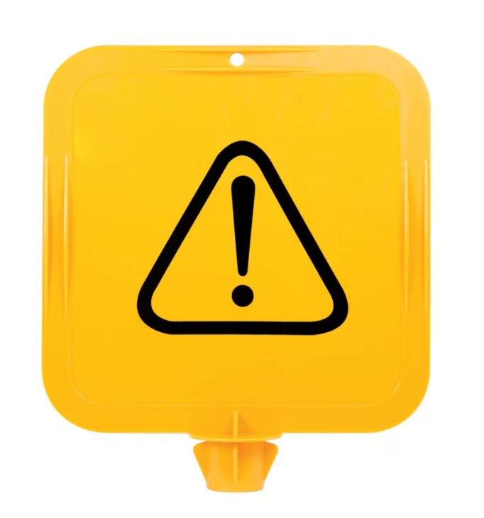 Yellow Lock In Sign Frame, Warning Triangle & Exclamation Mark - Image 3