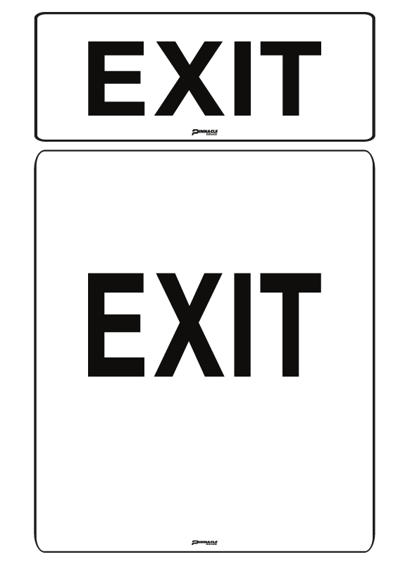 Exit, Black on White