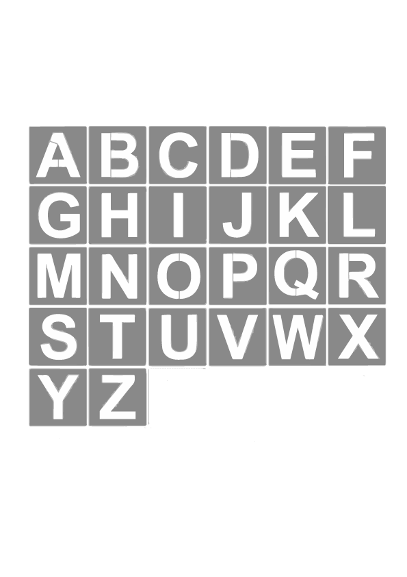 Poly Stencil Pack, Alphabet A-Z