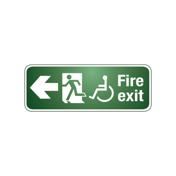 FIRE EXIT LEFT ARROW