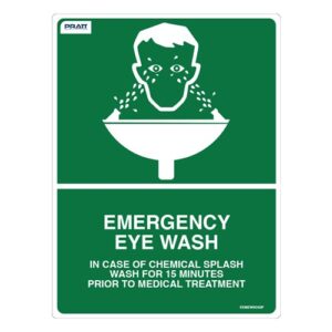 Emergency Eyewash Sign 600mm X 450mm Poly