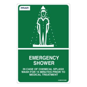 Emergency Shower Sign 450mm X 300mm Metal