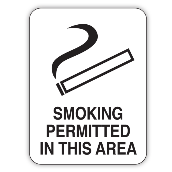 SMOKING PERMITTED IN THIS AREA