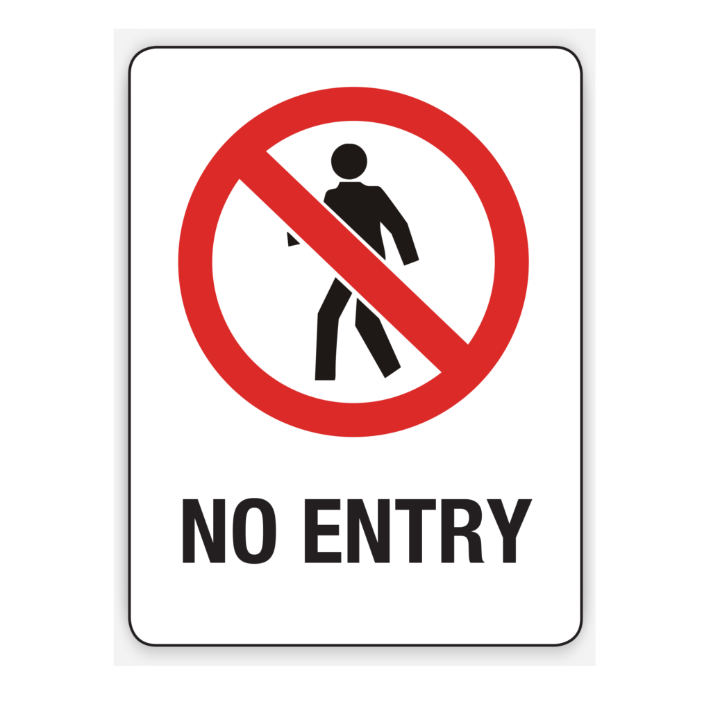 No entry umbarra safety supplies