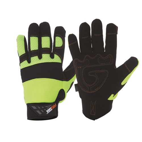 Profit Protec Hi-Vis Yellow Gloves 2XL