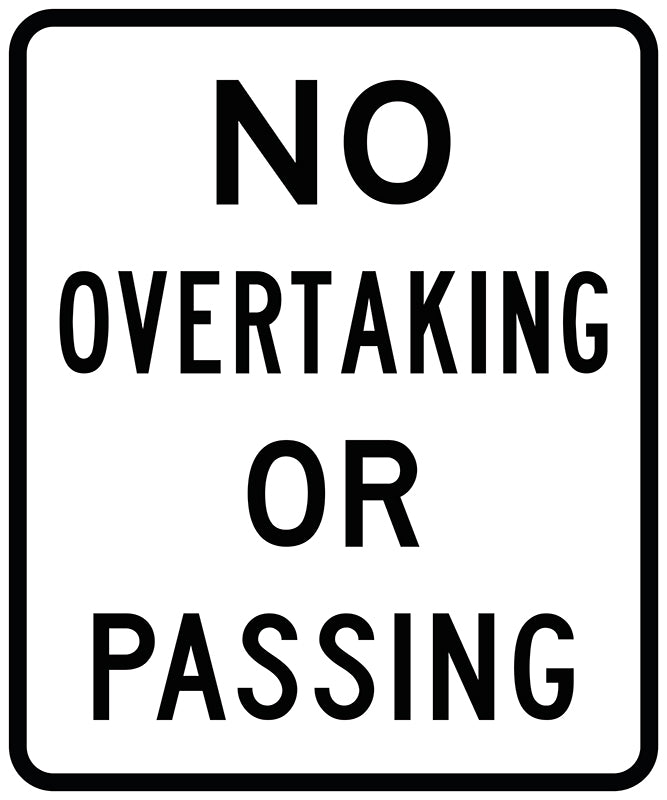 No Overtaking Or Passing