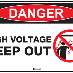 Danger High Voltage Keep Out + Symbol
