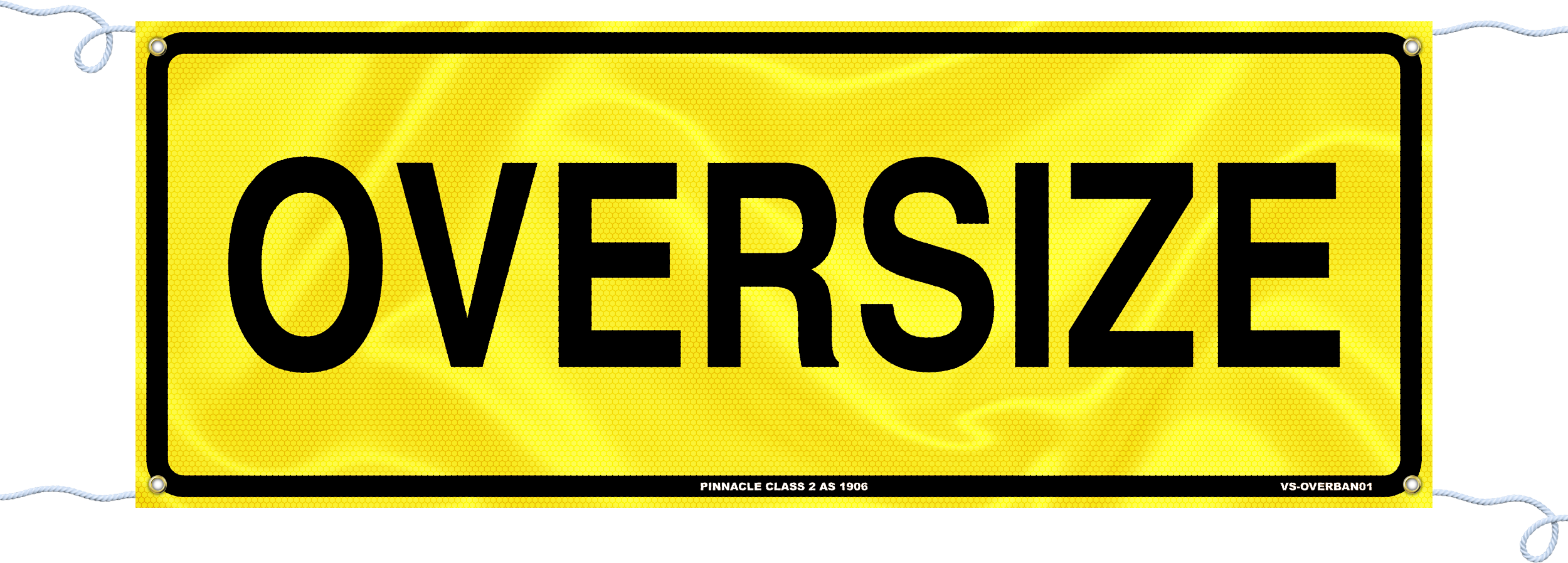 Oversize Banner, Class 2 Reflective Vinyl with Rope Hem, 1200 x 450mm