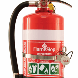 FlameStop 2.5kg Stainless Steel Heavy Duty ABE Powder Type Portable Fire Extinguisher